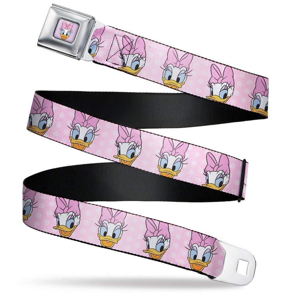 3109 Disney Belt Seatbelt Buckle Belt Daisy Duck Expressions Dots Pinks